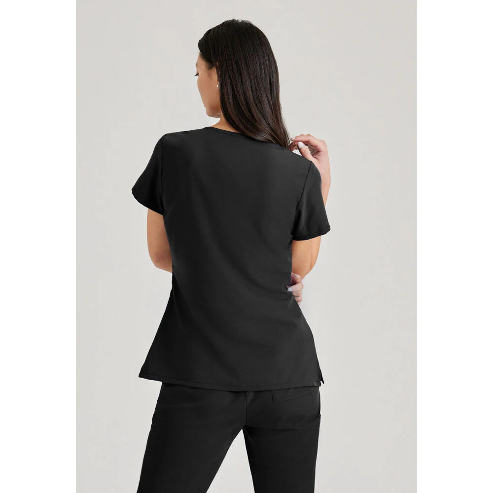 Women's Purpose Scrub Top - Barco Unify Collection / Color - Black / Fit - Regular / Sizes - XS, S, M, L, XL, 2XL, 3XL by Barco Uniforms - Image 4