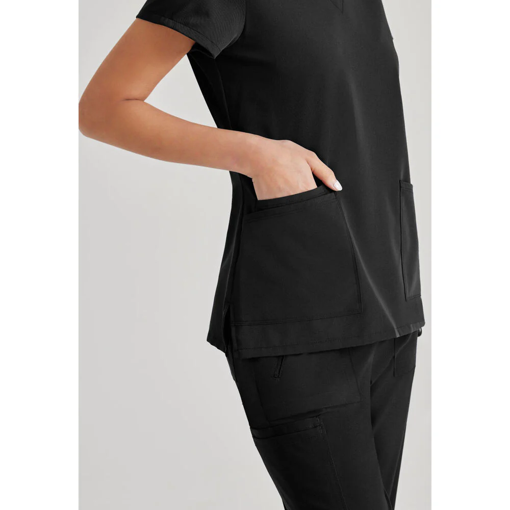 Women's Purpose Scrub Top - Barco Unify Collection / Color - Black / Fit - Regular / Sizes - XS, S, M, L, XL, 2XL, 3XL by Barco Uniforms - Image 5