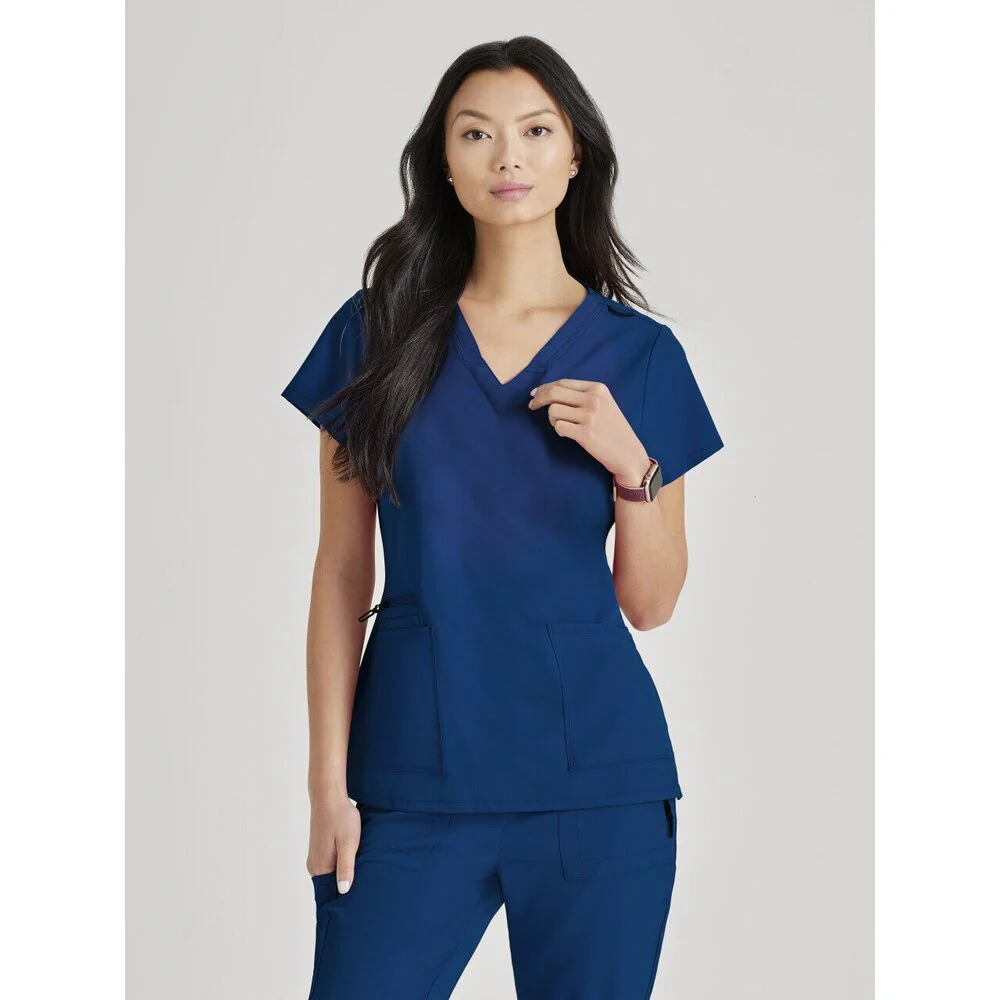 Women's Purpose Scrub Top - Barco Unify Collection / Color - Indigo / Fit - Regular / Sizes - XS, S, M, L, XL, 2XL, 3XL by Barco Uniforms