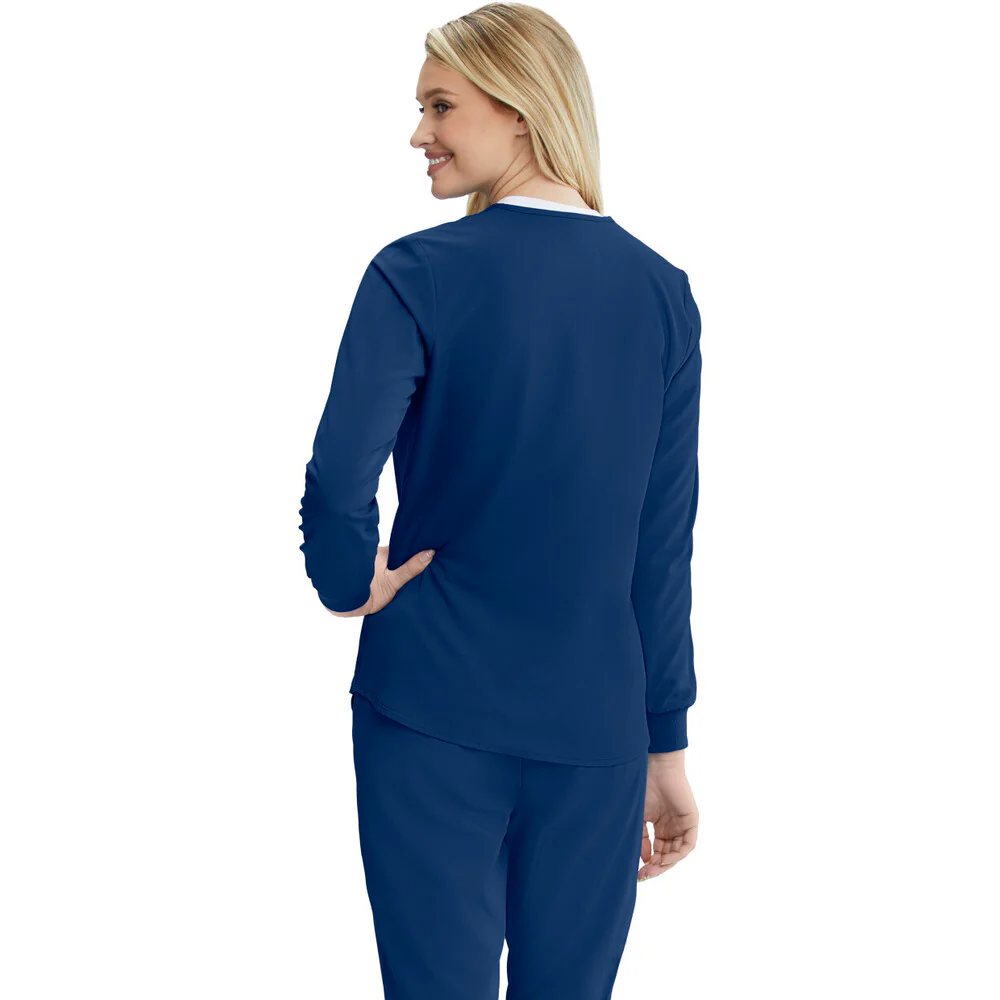 Women's Stability Warmup Scrub Jacket - Skechers Collection / Color - Navy / Fit - Regular / Sizes - XS, S, M, L, XL, 2XL, 3XL by Barco Uniforms - Image 2