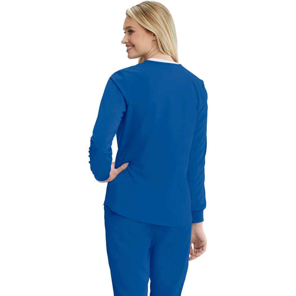 Women's Stability Warmup Scrub Jacket - Skechers Collection / Color - New Royal / Fit - Regular / Sizes - XS, S, M, L, XL, 2XL, 3XL by Barco Uniforms - Image 2