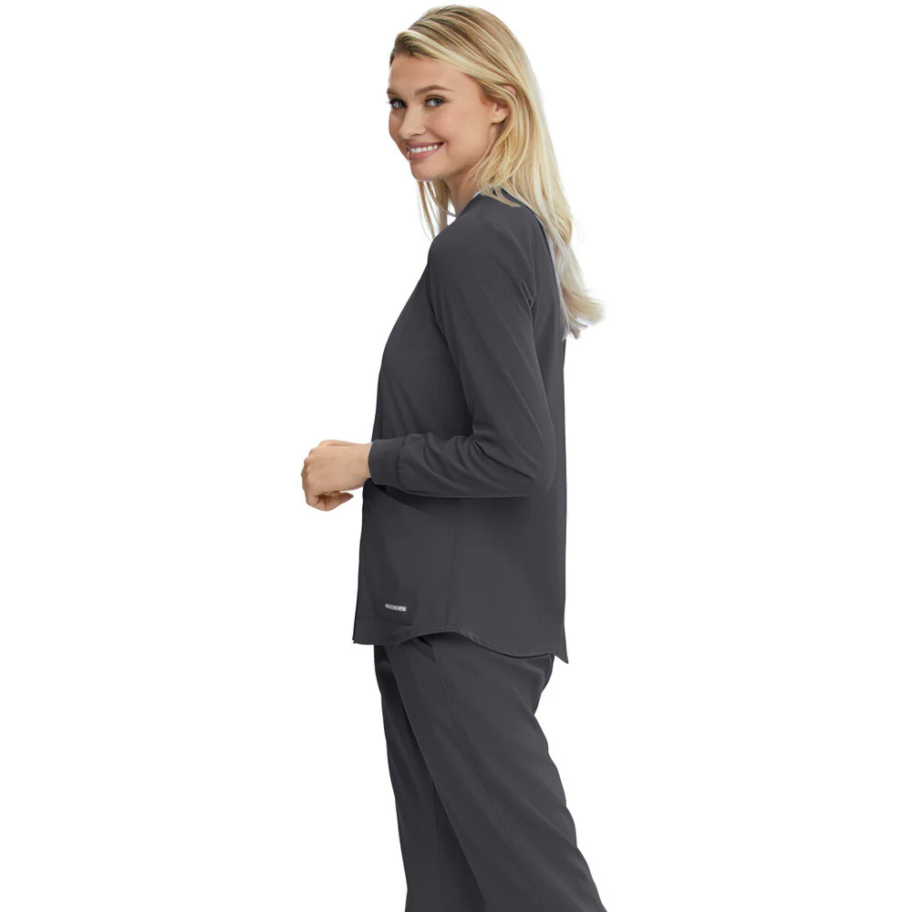 Women's Stability Warmup Scrub Jacket - Skechers Collection / Color - Pewter / Fit - Regular / Sizes - XS, S, M, L, XL, 2XL, 3XL by Barco Uniforms - Image 4