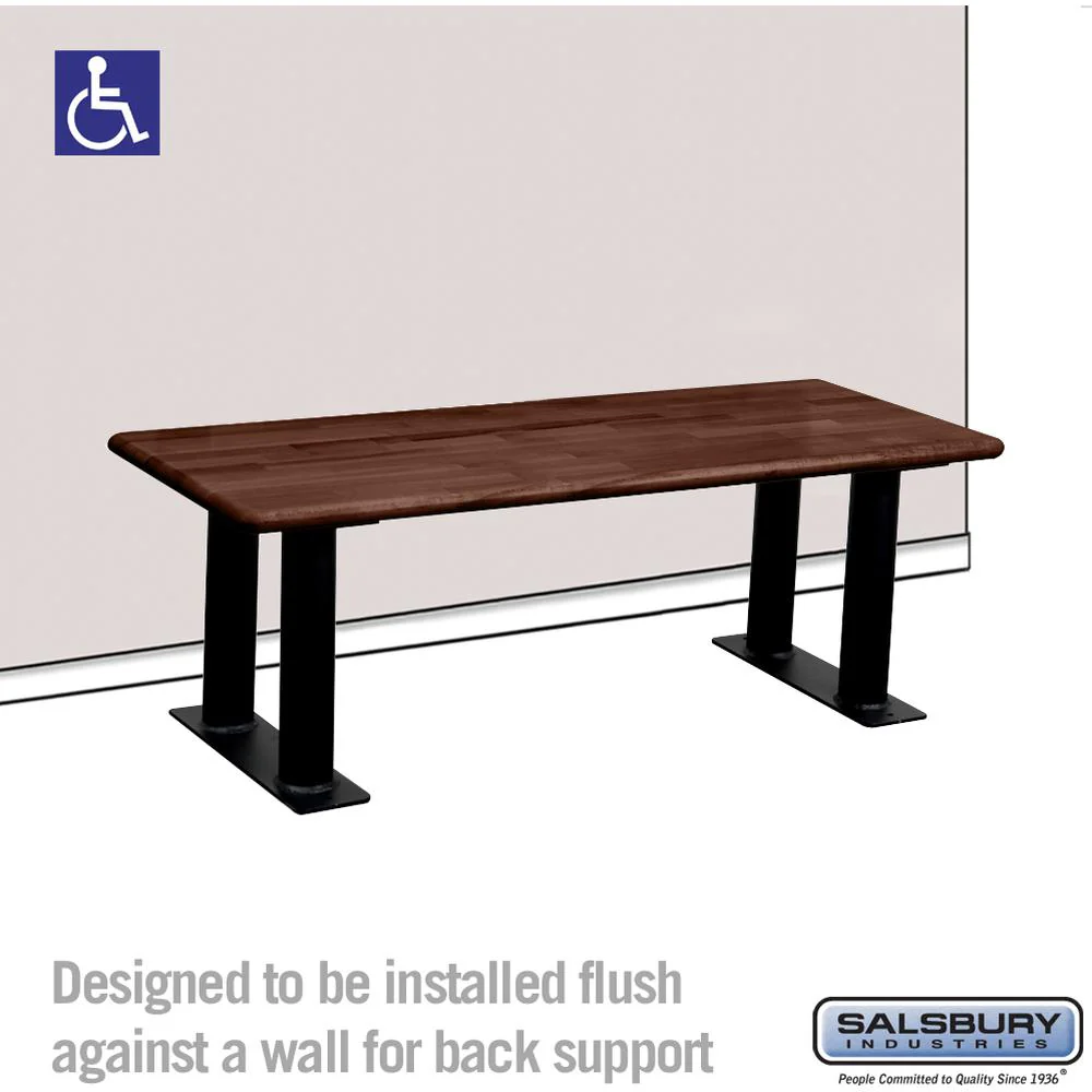 Wood ADA Locker Bench - 48" Wide by Salsbury - Image 2