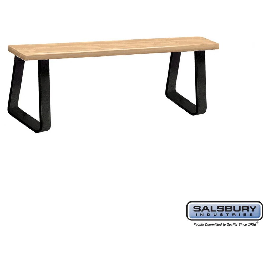 Wood Locker Bench - 60" - 9.5" Deep - Free Standing by Salsbury - Image 3