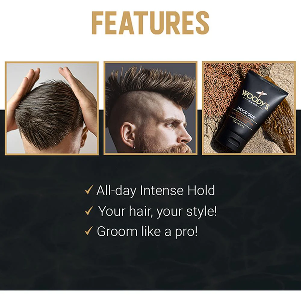 Woody's Wood Glue Extreme Styling Hair Gel / 4 oz. - Image 3