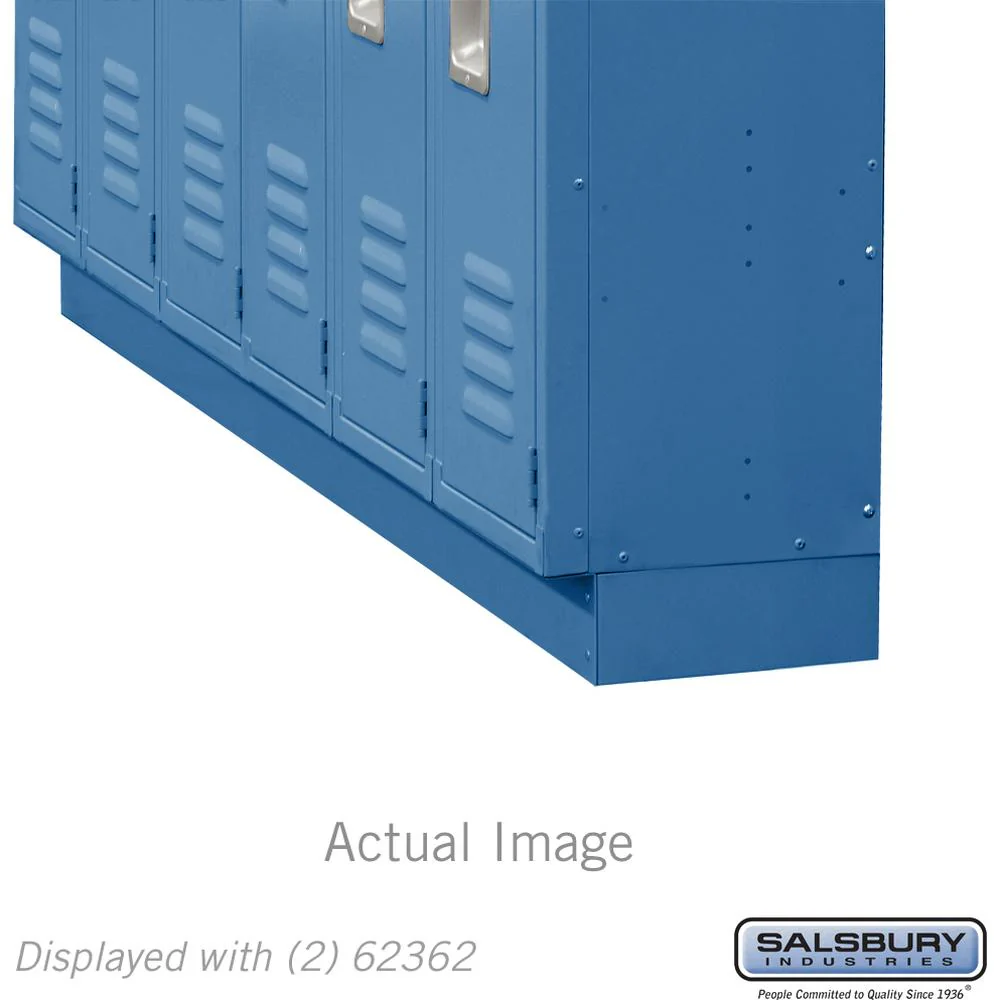 Zee Base Kit - 4" High, 6 Foot Length - for 12 Inch Deep Metal Lockers (Includes 6 Foot Front Base, 2 End Bases, Corner Splicer and 4 Rear Legs) by Salsbury - Image 4