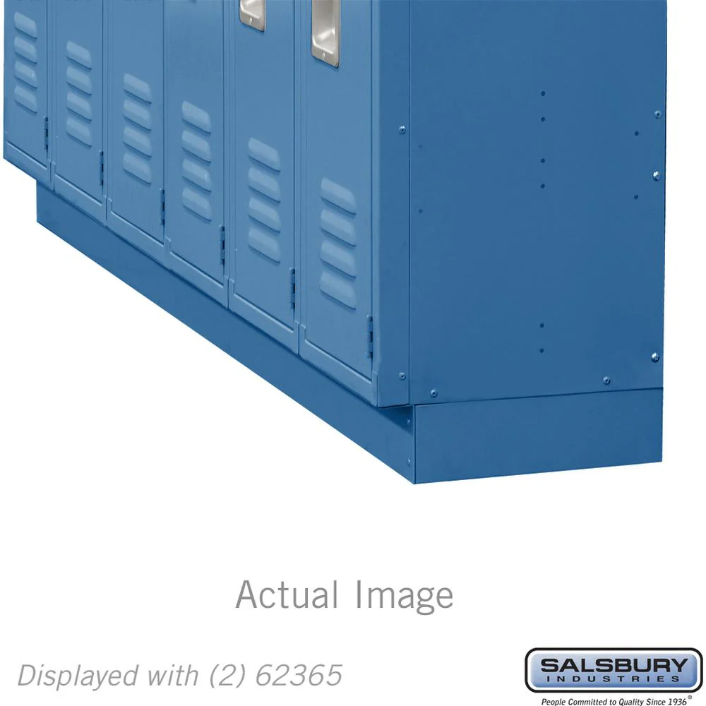 Zee Base Kit - 4" High, 6 Foot Length - for 15 Inch Deep Metal Lockers (Includes 6 Foot Front Base, 2 End Bases, Corner Splicer and 4 Rear Legs) by Salsbury - Image 4