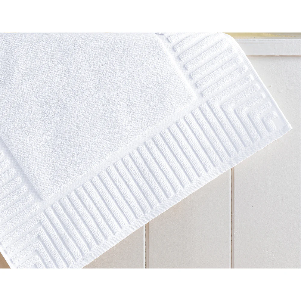 Zenith Collection Stylish Bath Mat / 20" X 35" / White / 1 Dozen by The Turkish Towel Company - Image 2
