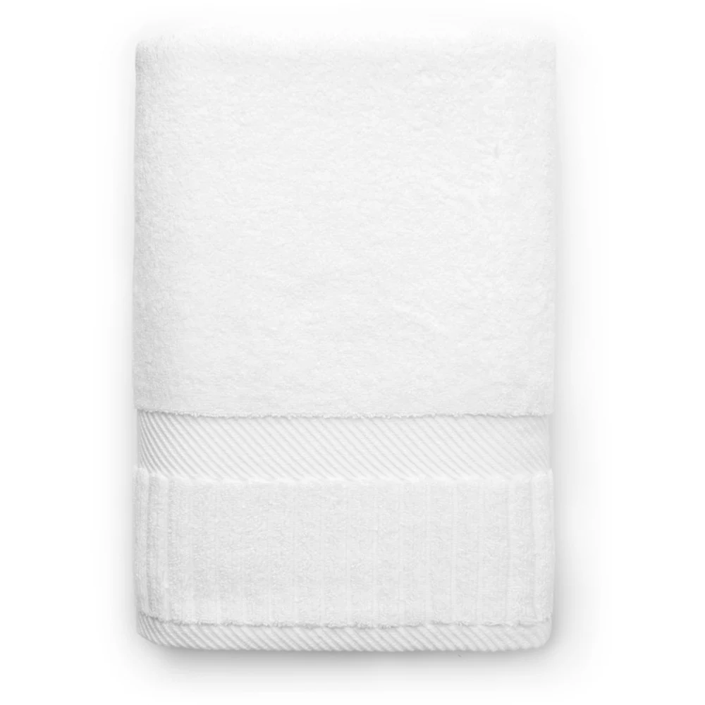 Zenith Collection Stylish Bath Sheet / 36" X 66" / White / 1 Dozen by The Turkish Towel Company